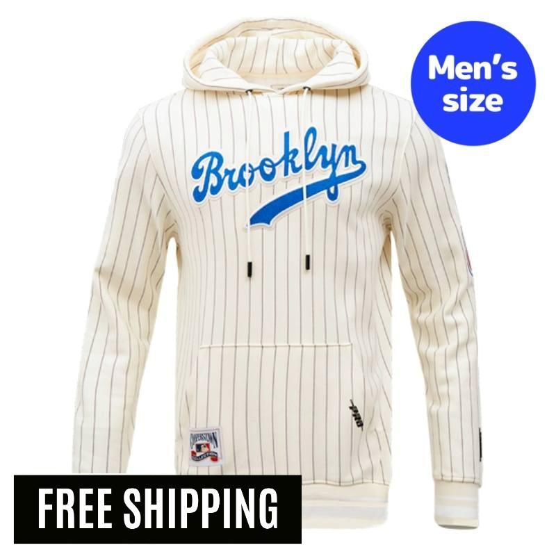 乐天商城 - Pro Standard プロスタンダード MLB メンズ パーカー トレーナー フーディー 長袖トップス ブルックリン・ドジャース 大谷翔平 山本由伸 佐々木朗希 BROOKLYN DODGERS PINSTRIPE RETRO CLASSIC RIB PULLOVER HOODIE メジャーリーグ 【送料無料】