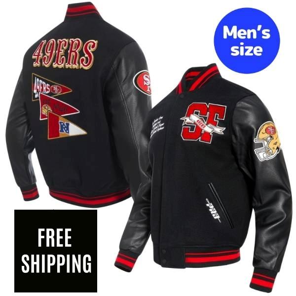 【送料無料】 Pro Standard プロスタンダード NFL メンズ アウター バーシティジャケット スタジャン アメフト サンフランシスコ 49ers SAN FRANCISCO 49ERS TEAM PENNANTS RIB WOOL VARSITY JACKET