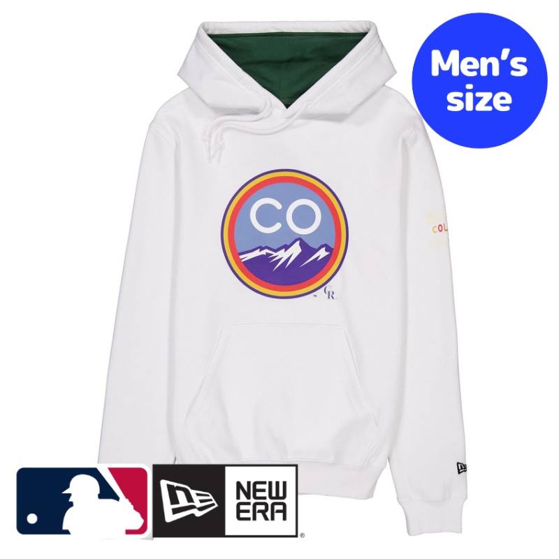 コロラド・ロッキーズ 菅野智之 MLB公式 メンズ パーカー フーディー 長袖トップス New Era Colorado Rockies City Connect White Hoodie ニューエラ 送料無料