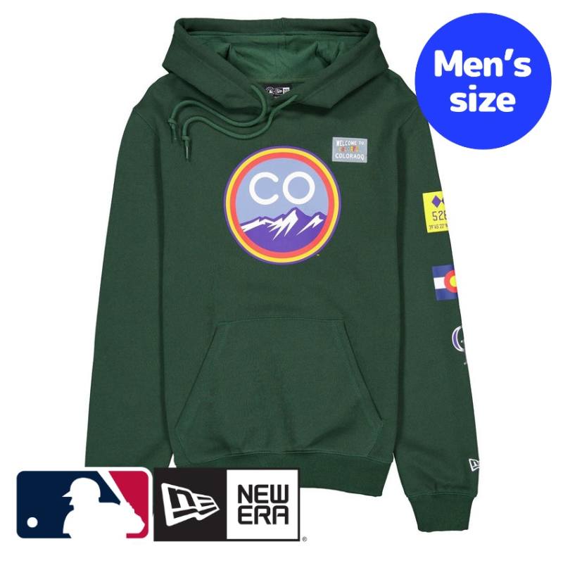 コロラド・ロッキーズ 菅野智之 MLB公式 メンズ パーカー フーディー 長袖トップス New Era Colorado Rockies City Connect Green Hoodie ニューエラ 送料無料