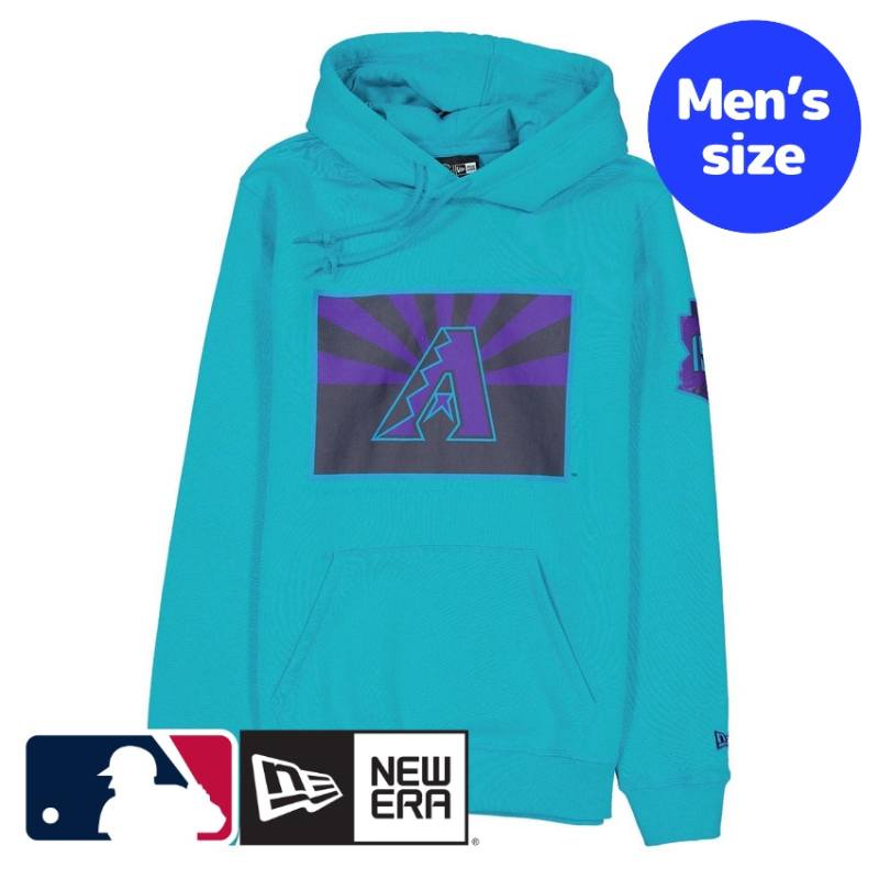 Rakuten - アリゾナ・ダイヤモンドバックス MLB公式 メンズ パーカー フーディー 長袖トップス New Era Arizona Diamondbacks City Connect Turquoise Hoodie ニューエラ 送料無料