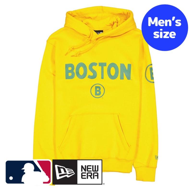 Rakuten - ボストン・レッドソックス 吉田正尚 MLB公式 メンズ パーカー フーディー 長袖トップス New Era Boston Red Sox City Connect Yellow Hoodie ニューエラ 送料無料
