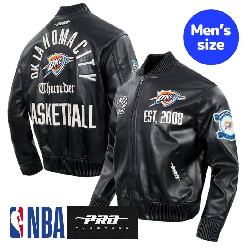 Pro Standard プロスタンダード NBA公式 正規品 メンズ レザージャケット 革ジャン スタジャン アウター ジャンパー オクラホマシティ・サンダー SGA シェイ OKLAHOMA CITY THUNDER MODERN ORIGINALS MEN'S LEATHER VARSITY JACKET 【送料無料】