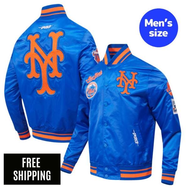 Rakuten - Pro Standard プロスタンダード MLB メンズ アウター スタジャン ジャケット ニューヨーク・メッツ 千賀滉大 NEW YORK METS RETRO CLASSICS PRO SATIN YD RIB JACKET 送料無料