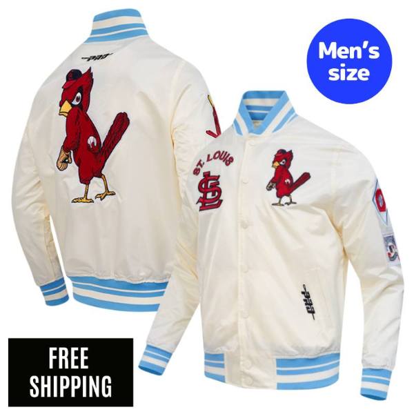 Rakuten - Pro Standard プロスタンダード MLB メンズ アウター スタジャン ジャケット セントルイス・カージナルス ヌートバー ST. LOUIS CARDINALS RETRO CLASSICS PRO SATIN YD RIB JACKET 送料無料