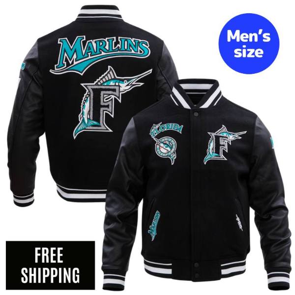Rakuten - Pro Standard プロスタンダード MLB メンズ アウター スタジャン ジャケット フロリダ・マーリンズ FLORIDA MARLINS RETRO CLASSIC RIB WOOL VARSITY JACKET 送料無料