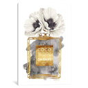【送料無料】 米国発のお洒落なオマージュアート Gold Perfume Bottle シャネル CHANEL キャンバスアート インテリア 絵画 模様替え 結婚祝い