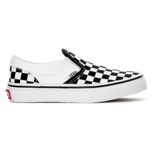 【送料無料+割引クーポン配布中】 Vans ヴァンズ バンズ 【キッズ（4-7歳用/16.5-21.0cm）】 Vans Classic Slip On（Black/White Checkerboard） スニーカー 靴 シューズ 入園入学