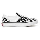 【送料無料 割引クーポン】 Vans ヴァンズ バンズ 【キッズ（4-7歳用/16.5-21.0cm）】 Vans Classic Slip On（Black/White Checkerboard） スニーカー 靴 シューズ 入園入学