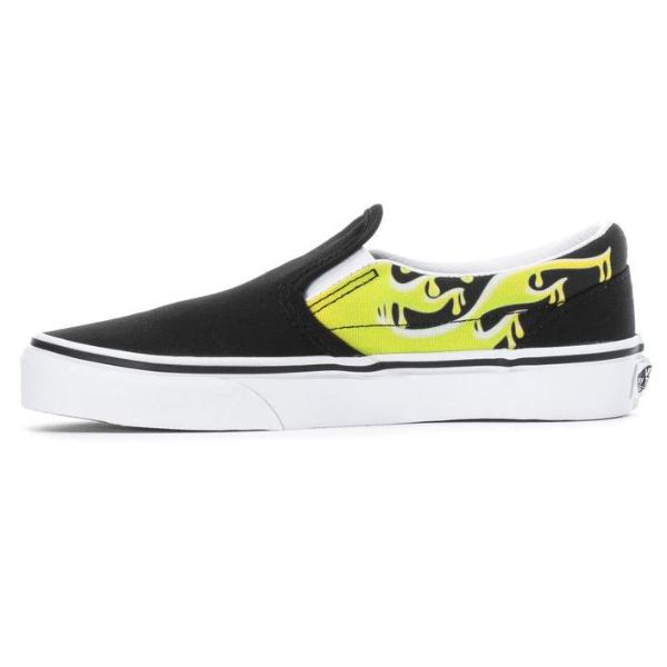 【送料無料+割引クーポン配布中】 Vans バンズ 【キッズ（4-7歳用/16.5-21.0cm）】 Vans Classic Slip On Slime Flame（Black/True White） スニーカー 靴 シューズ 入園入学