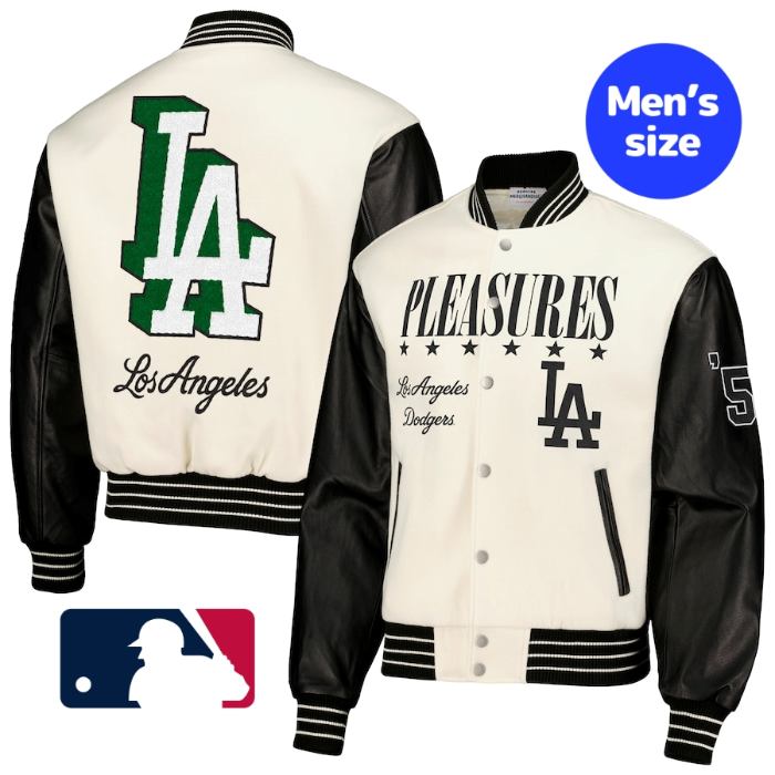 y+N[|z MLB Y o[VeBWPbg X^W AE^[WPbg Jĕ R{RL Los Angeles Dodgers PLEASURES Varsity Jacket T[XEhW[X