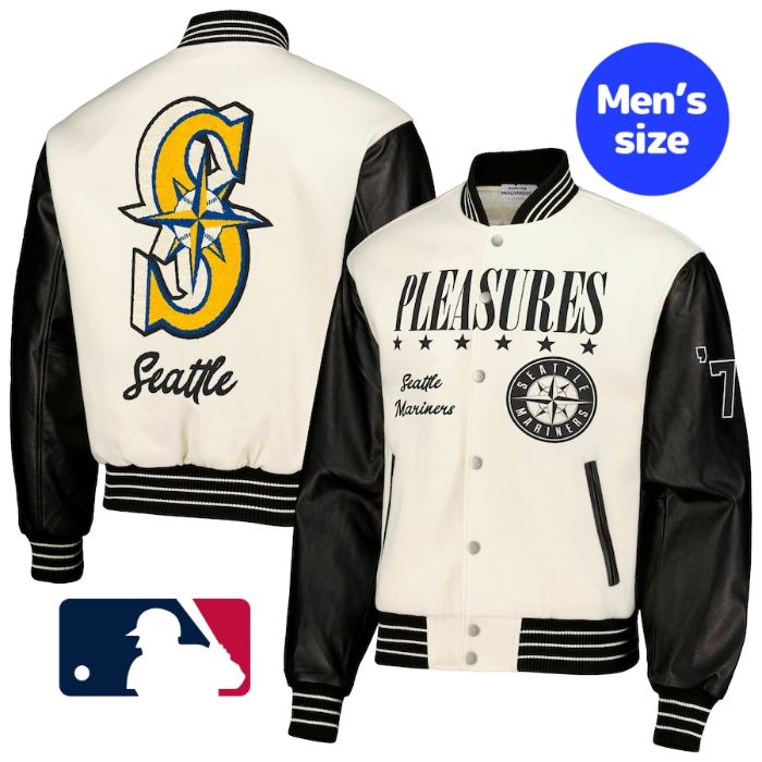 y+N[|z MLBItBV Y o[VeBWPbg X^W AE^[WPbg Seattle Mariners PLEASURES Varsity Jacket VAgE}i[Y