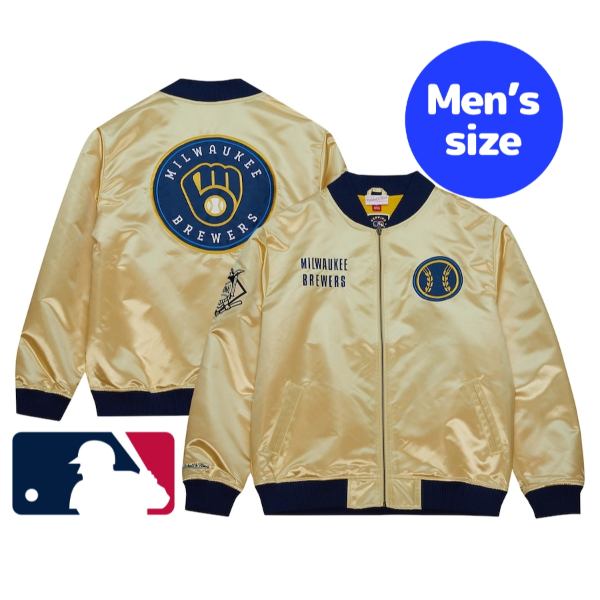 【送料無料】 MLBオフィシャル メンズ ボンバージャケット MA-1 アウター ミルウォーキー・ブリュワーズ Milwaukee Brewers OG 2.0 Satin Jacket