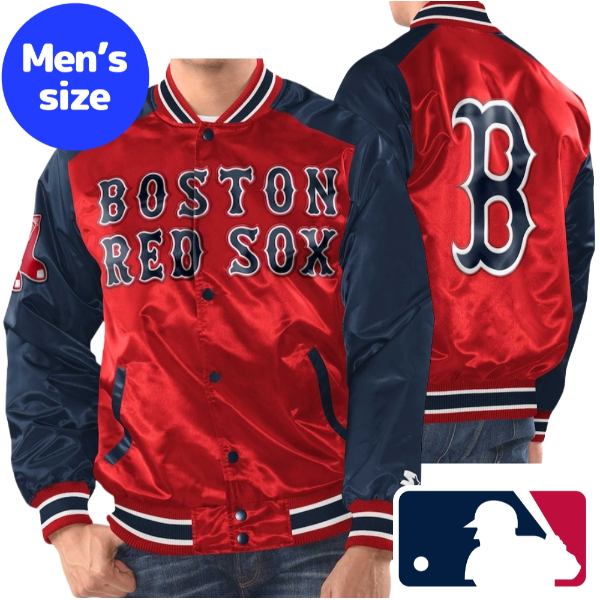 y+N[|z MLBItBV Y X^W AE^[ {XgEbh\bNX gc Boston Red Sox Varsity Satin Jacket