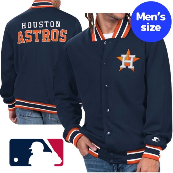 【送料無料 割引クーポン】 MLBオフィシャル メンズ スタジャン アウター ヒューストン アストロズ Houston Astros Secret Weapon Jacket