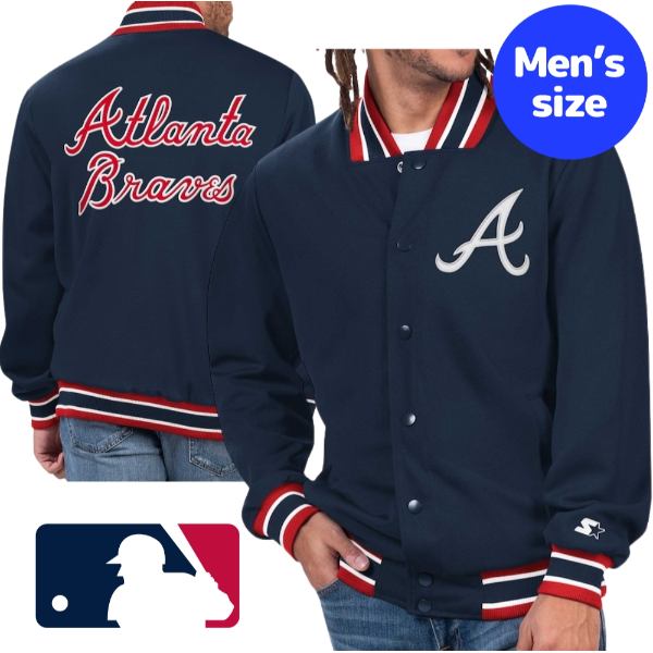 【送料無料 割引クーポン】 MLBオフィシャル メンズ スタジャン アウター アトランタ ブレーブス Atlanta Braves Secret Weapon Jacket