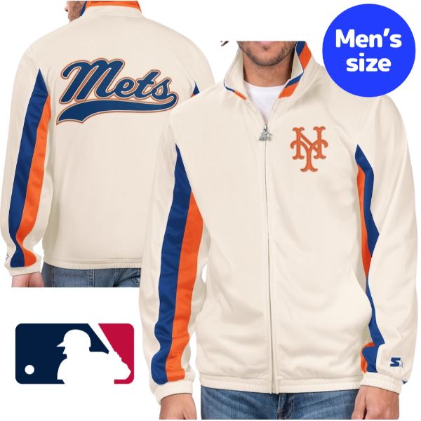 【送料無料+割引クーポン】 MLBオフィシャル メンズ トラックジャケット ジャージ ニューヨーク・メッツ New York Mets Rebound Cooperstown Track Jacket