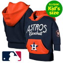 【送料無料】【大人もOK★キッズサイズ】 MLBオフィシャル 【七分袖】 子供用パーカー キッズ用トップス ユースサイズフーディー Navy ヒューストン・アス...
