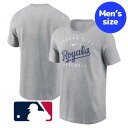 【送料無料+割引クーポン】 MLBオフィシャル ナイキ nike メンズ Tシャツ 半袖トップス Heather Gray カンザスシティ・ロイヤルズ Kansas City Royals Athletic Arch T-Shirt