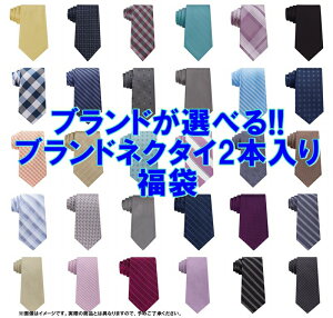 好きなブランドが選べる!! ブランドネクタイ2本入福袋 カルバンクライン Calvin Klein マイケルコース Michael Kors Kenneth Cole Ben Sherman ベンシャーマン 小物・アクセサリー 【送料無料（日時指定不可）】【返品・交換不可】