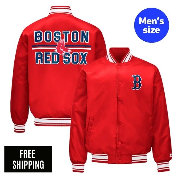MLB ボストン・レッドソックス 吉田正尚 メンズ スタジャン ジャケット Starter スターター メジャーリーグ BOSTON RED SOX SATIN VARSITY JACKET 送料無料