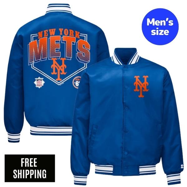 MLB ニューヨーク・メッツ 千賀滉大 メンズ スタジャン ジャケット Starter スターター メジャーリーグ NEW YORK METS HOMEPLATE SATIN VARSITY JACKET 送料無料