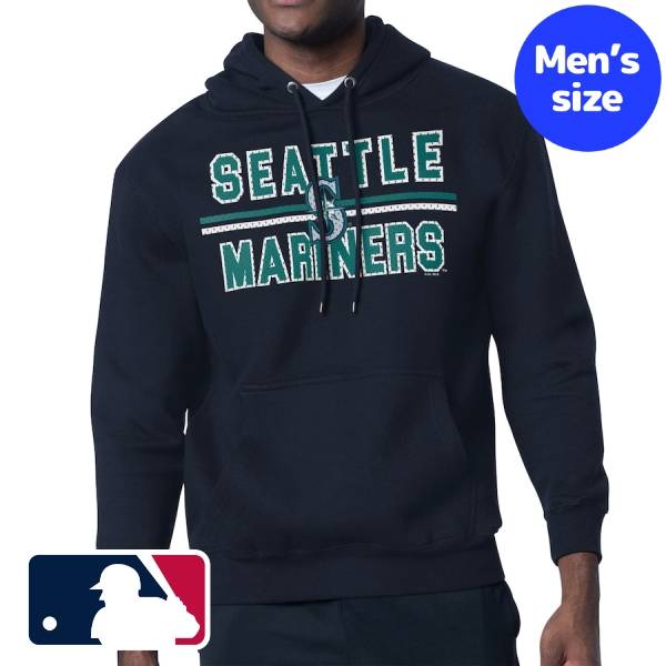 【送料無料】 MLB公式 メジャーリーグオフィシャル メンズ パーカー トレーナー 長袖トップス Starter スターター イチロー シアトル・マリナーズ Seattle Mariners Team Mesh Print Graphic Pullover Hoodie