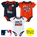 【送料無料】 MLB公式 メジャーリーグオフィシャル ベビー服 女の子用ボディースーツ3枚セット ロンパース カバーオール ボディスーツ 下着 肌着 出産祝い ...
