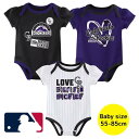【送料無料】 MLB公式 メジャーリーグオフィシャル ベビー服 女の子用ボディースーツ3枚セット ロンパース カバーオール ボディスーツ 下着 肌着 出産祝い ...
