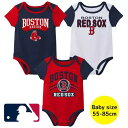 【送料無料】 MLB公式 メジャーリーグオフィシャル ベビー服 男の子用ボディースーツ3枚セット ロンパース カバーオール ボディスーツ 下着 肌着 出産祝い 吉田正尚 ボストン・レッドソックス Boston Red Sox Boys' Bodysuit