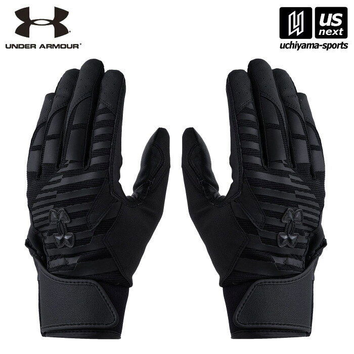 アンダーアーマー 【 UNDER ARMOUR 】 野球 UAクリーンアップ プロ バッティンググローブ ノンカラー ブラック 6001313 [M便 1/1][取り寄せ] [自社倉庫]