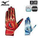ミズノ 【 MIZUNO 】 野球 バッティンググローブ 両手用 シリコンパワーアーク DI レプリカ 2024〜25年秋冬MODEL 【 1EJEA541 手...