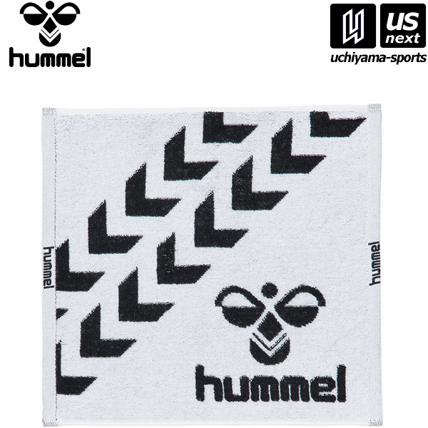 ヒュンメル【hummel】HAA5022 ハンドタオル (1090)ホワイト×ブラック 2024年春夏継続MODEL[M便 1/1][取り寄せ][自社倉庫]