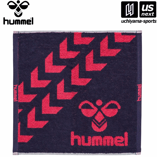 ヒュンメル【hummel】HAA5022 ハンドタオル (7024)ネイビー×S.ピンク 2024年春夏継続MODEL[M便 1/1][取り寄せ][自社倉庫]