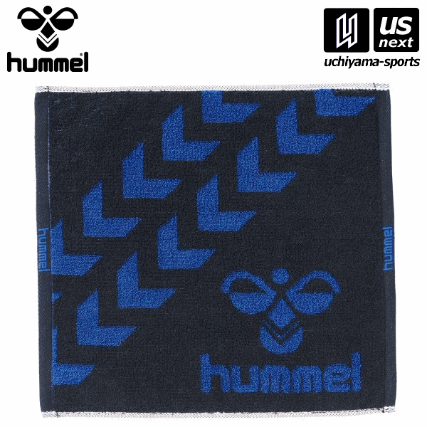 ヒュンメル 【 hummel 】 HAA5022 ハンドタオル (9063)ブラック×ロイヤルブルー 2024年春夏継続MODEL[M便 1/1][取り寄せ][自社倉庫]