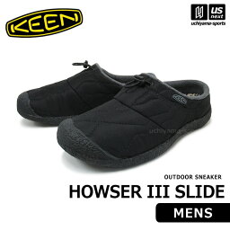 （送料無料）（国内正規品） KEEN キーン メンズ HOWSER III SLIDE ハウザースリースライドスニーカー 2023年継続MODEL 【 1025552 シューズ モックシューズ キャンプ タウン 通勤 通学 男性 ブラック 】【あす楽対応 365日出荷】【メール便不可】[物流倉庫]