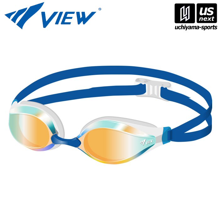 【新生活応援100円クーポン】タバタ／ビュー【TABATA／VIEW】 大人用 競泳用ゴーグル ミラータイプ AILE V240SAM CBR【エイル ゴーグル 競泳用 競技用 レーシング 水泳用ゴーグル】【メール便不可】[取り寄せ][自社倉庫]