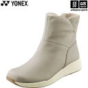 ヨネックス【 YONEX 】 レディース レザーブーツ パワークッション L124 グレージュ SHWL124 靴幅3.5E 2025年継続MODEL 【 やわ...