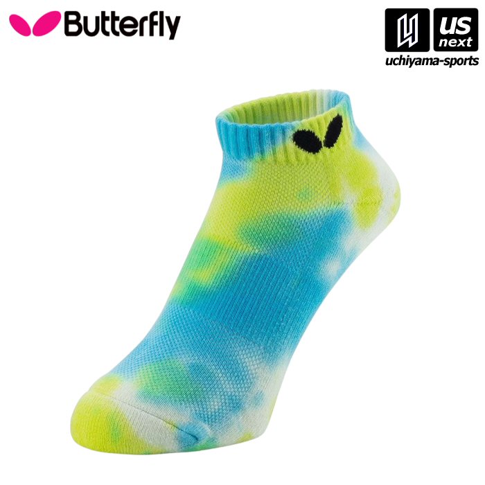 バタフライ タマス【 Butterfly/Tamasu 】卓球ソックス タイダリン・ソックス ライム×スカイ【 92640 卓球専用ソックス ソックス 靴下 卓球用 男女兼用 メンズ レディース 練習 部活 クラブ】[M便 1/2][取り寄せ][自社倉庫]