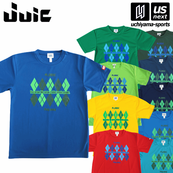 ジュウイック 【 JUIC 】 卓球 ウエア アーガイルT ARGYLE T 【 5498 Tシャツ ユニフォーム 半袖 男女兼用 メンズ レディース ゲームシ...