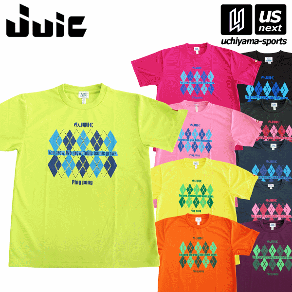 ジュウイック 【 JUIC 】 卓球 ウエア アーガイルT ARGYLE T 2024年継続MODEL【 5498 Tシャツ ユニフォーム 半袖 男女兼用 メン...