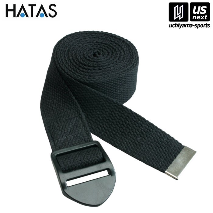 【新生活応援100円クーポン】HATAS【 秦運動具/秦/ハタ 】ヨガストラップ スーパーロング ブラック【YK377 ヨガ ストレッチ ストラップ ストレッチストラップ フィットネス インナーマッスル】【メール便不可】[取り寄せ][自社倉庫]