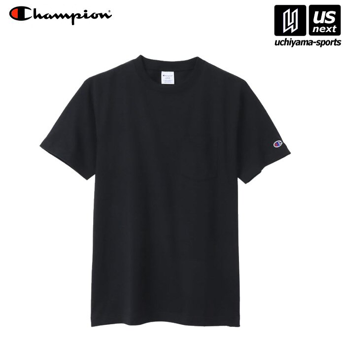 【新生活応援100円クーポン】チャンピオン【 Champion 】メンズ ショートスリーブポケットTシャツ ブラック【C3-X357 Tシャツ 練習着 普段着 半袖 半袖Tシャツ】[M便 1/1][取り寄せ][自社倉庫]