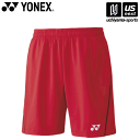 ヨネックス【YONEX】 テニス バドミントン ユニセックス 15124 ニットハーフパンツ 496(サンセットレッド) 2024年継続MODEL【メール便不可...