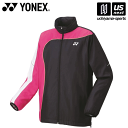 ヨネックス【 YONEX 】 70081 ユニ裏地付きウィンドウォーマーシャツ (181)ブラック×ピンク 2023年継続MODEL【メール便不可】 取り寄せ 自社倉庫