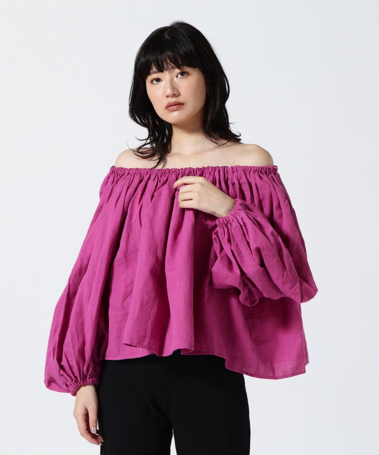 ★SALE【BEAVER】INDIA IS BEAUTIFUL COTTON LINEN BLOUSEコットンリネンブラウス ※セール/アウトレット品につき交換 返品不可
