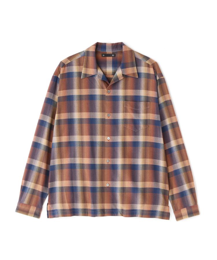 MINEDENIM（マインデニム）TWN Check Open Collar L/S SH メンズ 国内正規品 チェックオープンカラー長袖シャツ