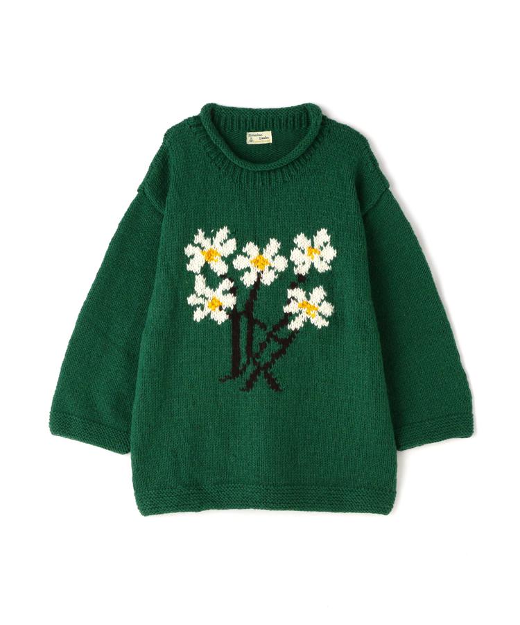 【B'2nd】MacMahon Knitting Mills / マクマホン Roll Neck Knit-5 Flower ニット セーター メンズ レディー...