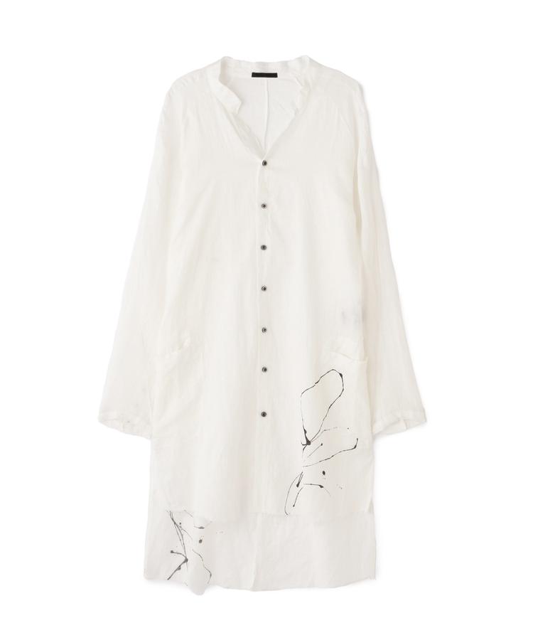 ★SALE【RoyalFlash】KMRii/ケムリ/Splash Linen Long Shirt ※セール/アウトレット品につき交換 返品不可 長袖シャツ ロングスリーブ シャツ ブラウス メンズ 男性