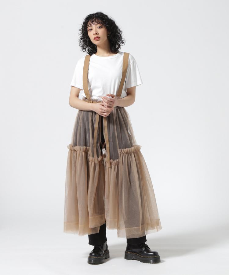 yRoyalFlashzMAISON SPECIAL/]XyV/Suspender Tulle Skirt